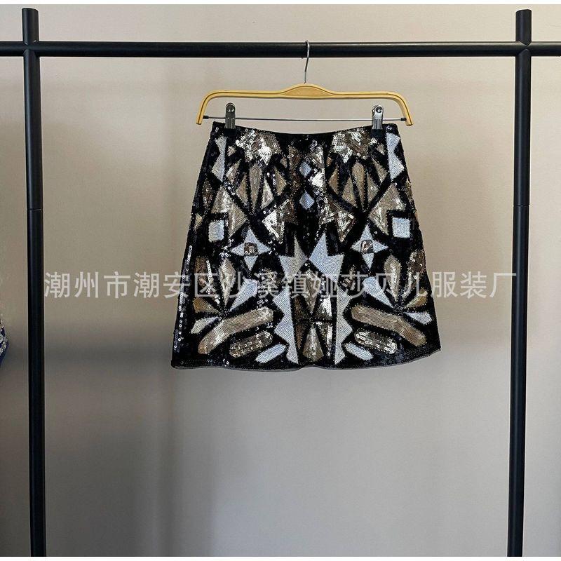 Real Shot of Amazon s Hot-Selling Fashion New Versatile Geometric Patchwork Pattern Heavy-Duty Beaded Sequin Short Skirt Black M
Real Shot of Amazon s Hot-Selling Fashion New Versatile Geometric Patchwork Pattern Heavy-Duty Beaded Sequin Short Skirt Black M