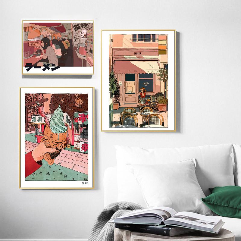 Мультфильм Японское аниме Галерея Дети Мороженое Настенное искусство Холст Живопись Рамен Картина Плакат и Принты Игрушечная комната Цвет Домашний декор
Мультфильм Японское аниме Галерея Дети Мороженое Настенное искусство Холст Живопись Рамен Картина Плакат и Принты Игрушечная комната Цвет Домашний декор