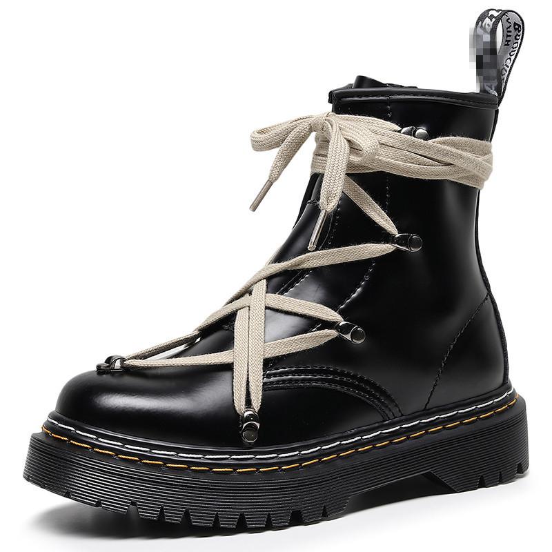 Double line high top cross strap Martin boots women s personality short boots side zipper leather boots round head locomotive shoes 36 чорний
Double line high top cross strap Martin boots women s personality short boots side zipper leather boots round head locomotive shoes 36 чорний