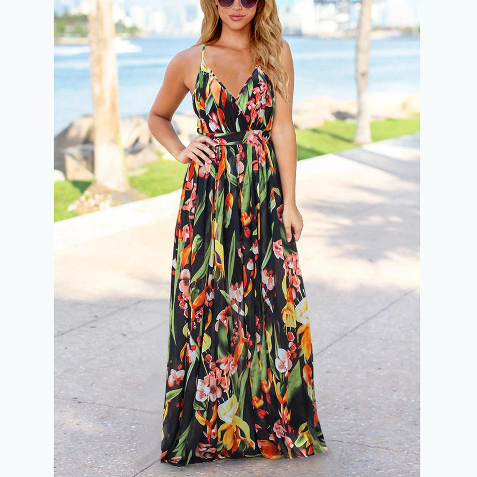 Summer Plus Size Leaves Flowers Print Maxi Beach Dress Women s Straps High Waist Long Dress Flared A-Line Lady Back Cross Dress XL чорний/червоний
Summer Plus Size Leaves Flowers Print Maxi Beach Dress Women s Straps High Waist Long Dress Flared A-Line Lady Back Cross Dress XL чорний/червоний
