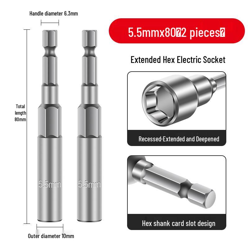 Extended Hex Socket Head Drill Bit Set with Strong Magnetic Grip
Extended Hex Socket Head Drill Bit Set with Strong Magnetic Grip