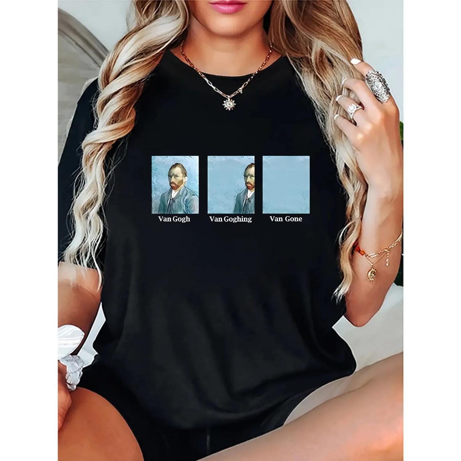 Women s Van Gogh Starry Night Art Print T-Shirt - Casual Short Sleeve Round Neck Tee with Geometric Pattern women t shirt S чёрный
Women s Van Gogh Starry Night Art Print T-Shirt - Casual Short Sleeve Round Neck Tee with Geometric Pattern women t shirt S чёрный