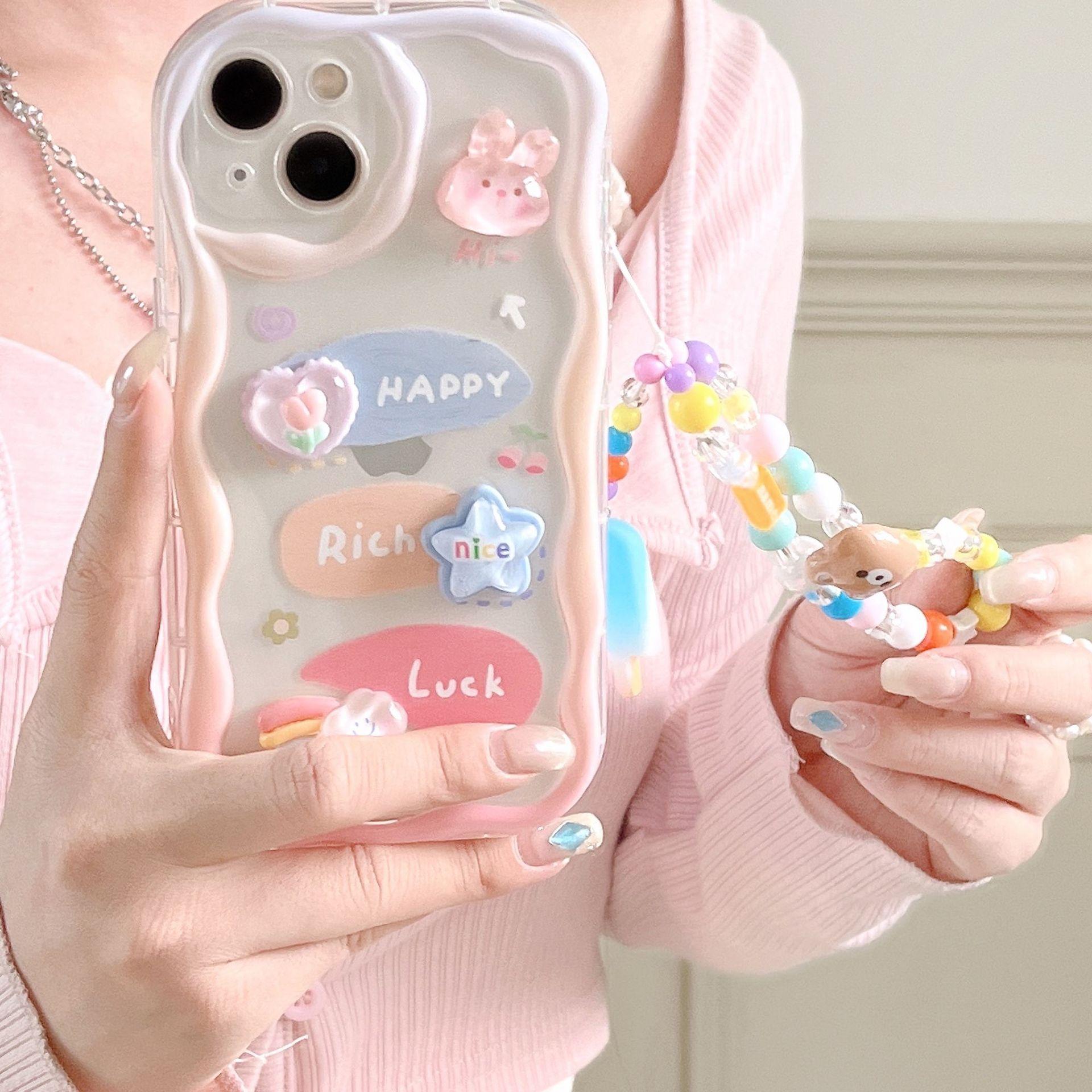 Cute Three-dimensional Bear Rabbit, Suitable for IPhone 16 Transparent Phone Case IP14PRO Soft Case Bell Pendant Bracelet Apple 7G/8G
Cute Three-dimensional Bear Rabbit, Suitable for IPhone 16 Transparent Phone Case IP14PRO Soft Case Bell Pendant Bracelet Apple 7G/8G