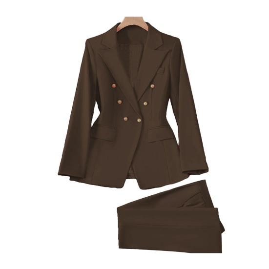 Women Two-Piece Suit Spring Autumn Long Sleeves Lapel Collar Blazer Jacket Wide Leg Pants Work Office Business Casual Outfits Pantsuit 3XL кавовий
Women Two-Piece Suit Spring Autumn Long Sleeves Lapel Collar Blazer Jacket Wide Leg Pants Work Office Business Casual Outfits Pantsuit 3XL кавовий