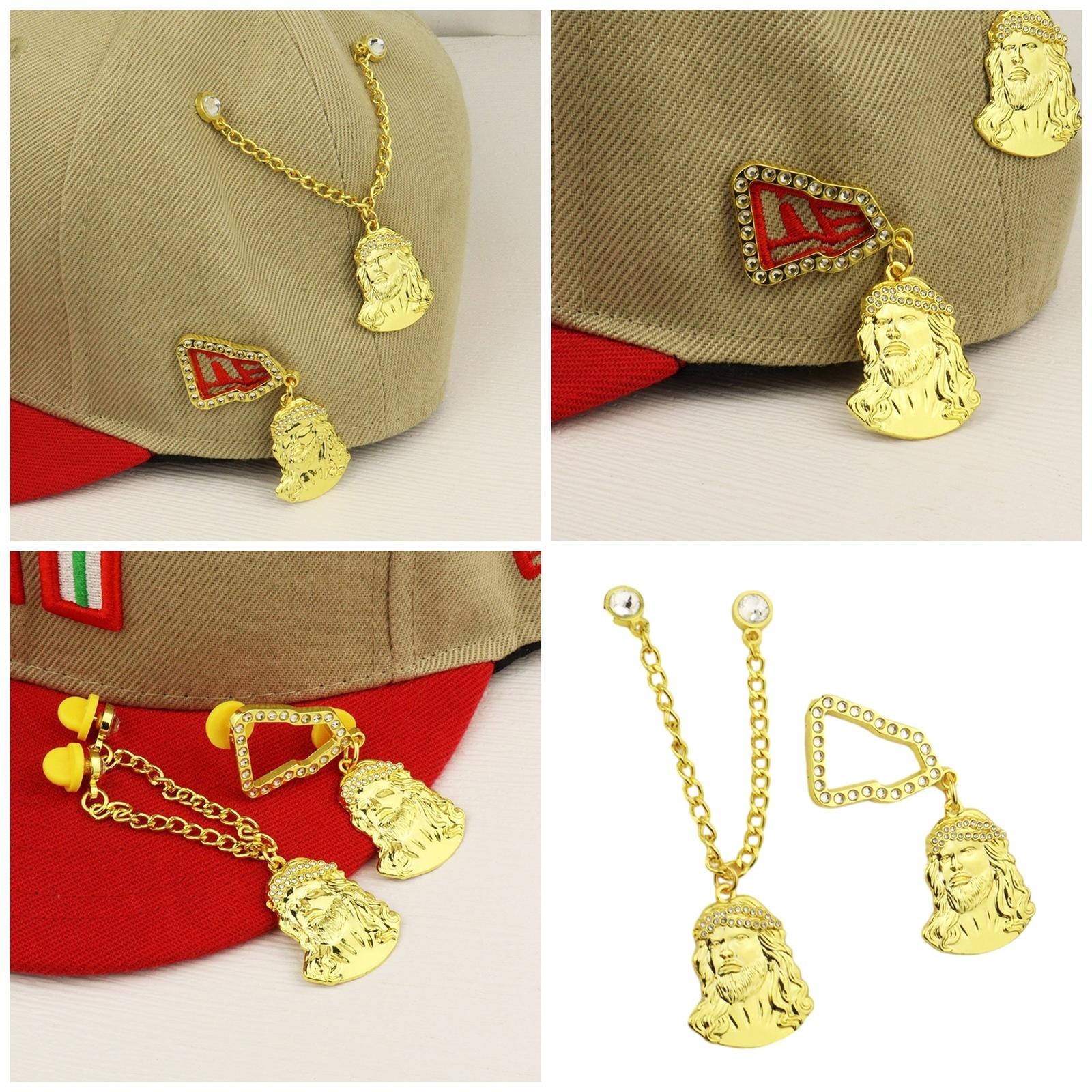 Decorative Pin Chain for Baseball Cap Blingbling Strass Hip Hop Lapel Pin Pendant Chain with Golden Jesus Pin 1
Decorative Pin Chain for Baseball Cap Blingbling Strass Hip Hop Lapel Pin Pendant Chain with Golden Jesus Pin 1