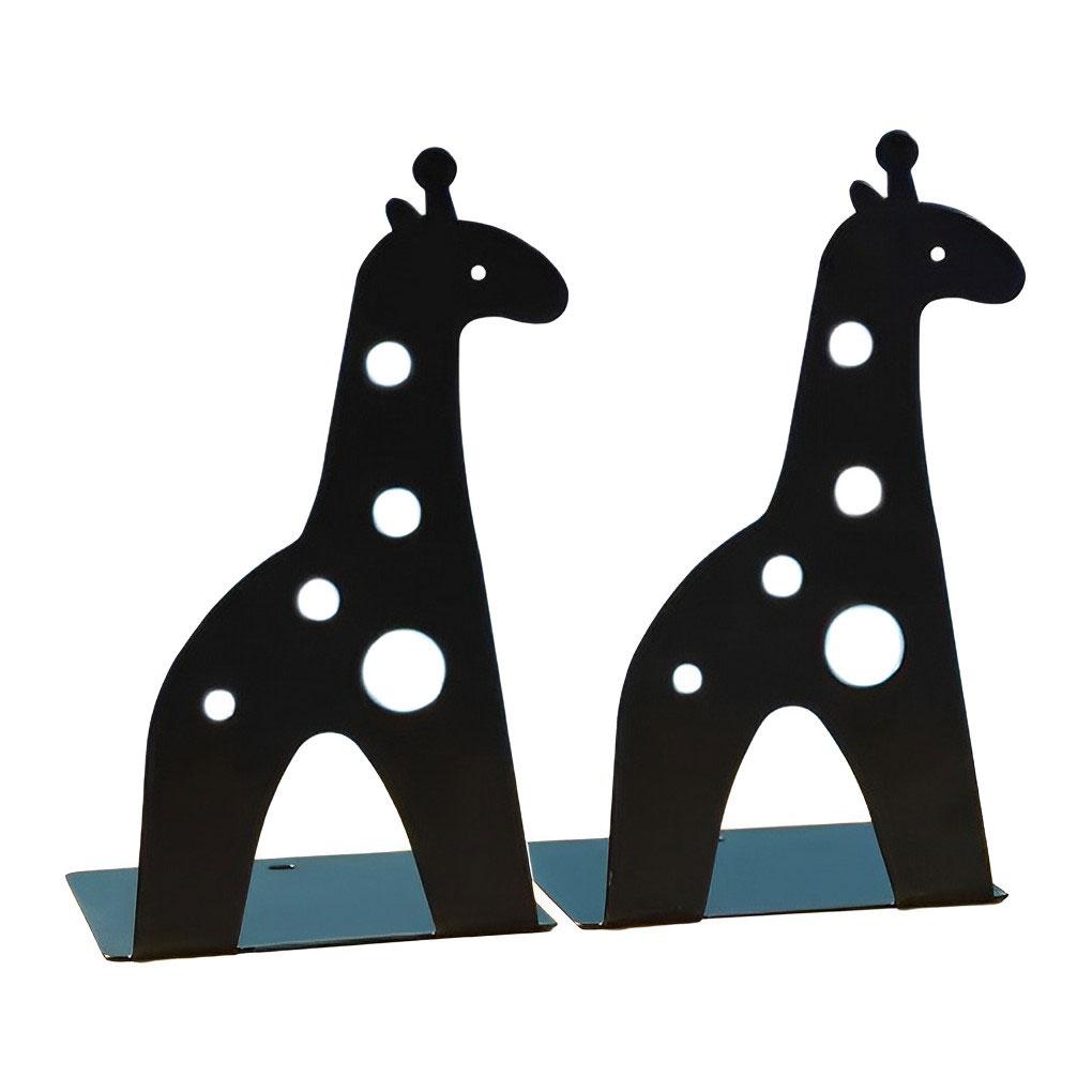 2 упаковки/лот Подставки для книг для полок - Стильное и практичное хранение для ваших книг Удобные металлические Подставки для книг Безопасные чёрный