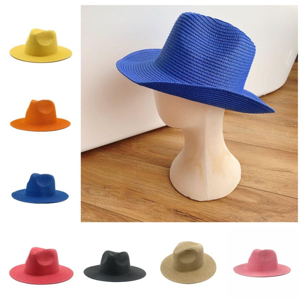 Solid Color Panama Straw Hat Large British Dress Hat Fashion Panama Jazz Hat Man рожевий
Solid Color Panama Straw Hat Large British Dress Hat Fashion Panama Jazz Hat Man рожевий