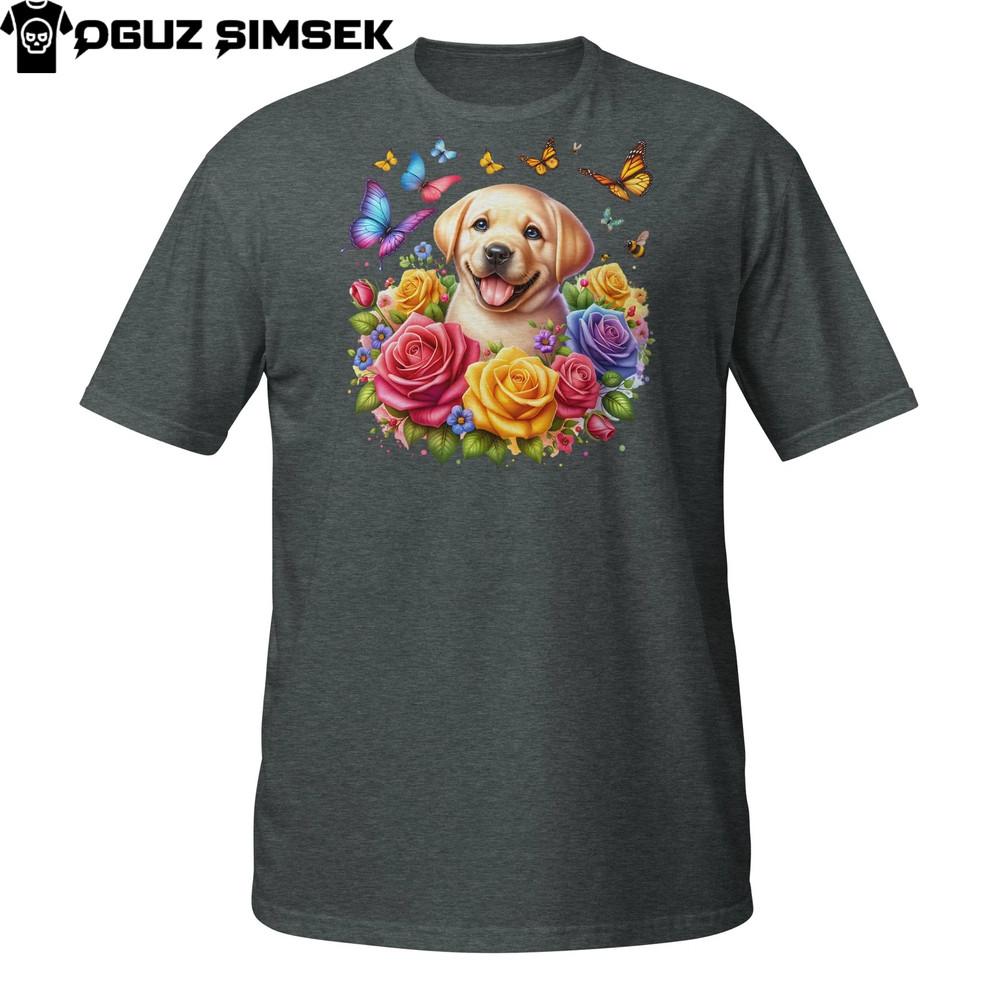 Labrador Puppy Shirt – Cute Dog Surrounded by Colorful Roses and Butterflies L
Labrador Puppy Shirt – Cute Dog Surrounded by Colorful Roses and Butterflies L