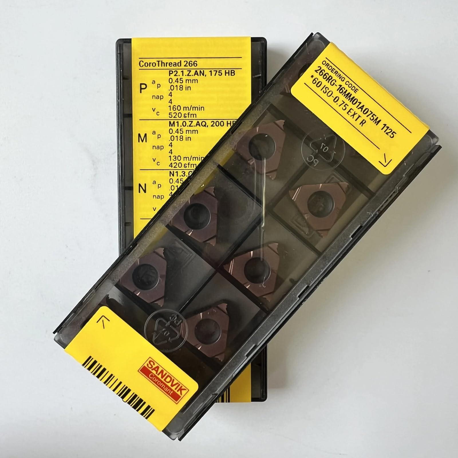 Original Sandvik / 266RG-16MM01A075M 1125 /CNC lathe carbide blade tool 10 Pcs
Original Sandvik / 266RG-16MM01A075M 1125 /CNC lathe carbide blade tool 10 Pcs