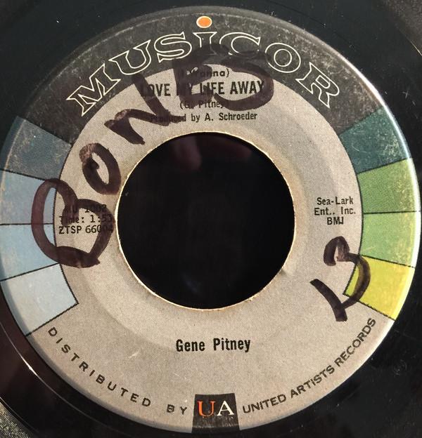 7inch Record GENE PITNEY - (I Wanna) Love My Life Away MU1002 Musicor Records 1960 US Rock Used
7inch Record GENE PITNEY - (I Wanna) Love My Life Away MU1002 Musicor Records 1960 US Rock Used