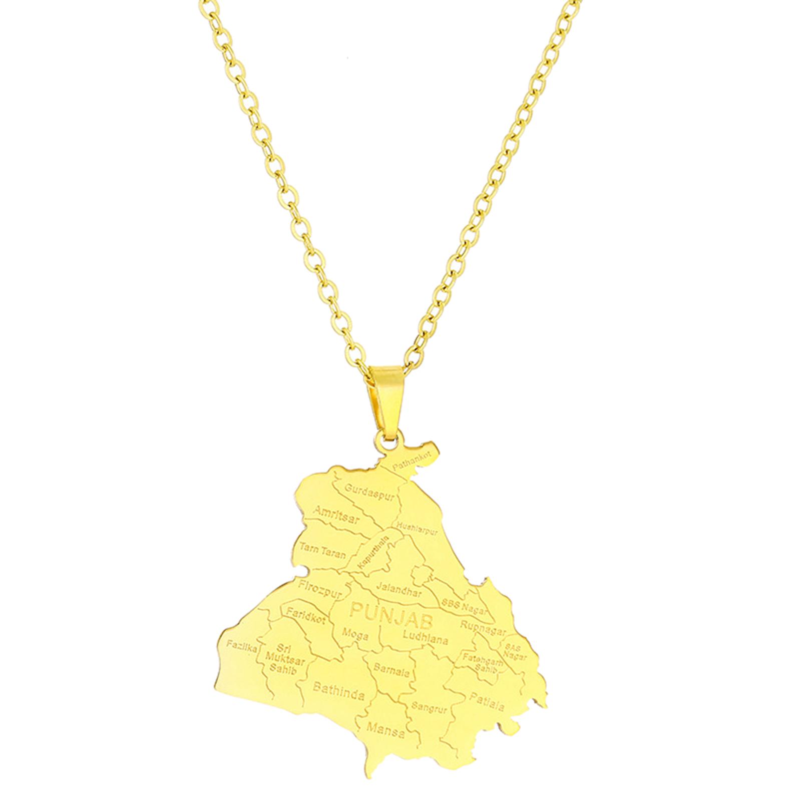 Chic Punjab Map Pendant Clavicular Chain Accessory Exquisite City Map Necklace Adornment for Daily Wear Dates Parties
Chic Punjab Map Pendant Clavicular Chain Accessory Exquisite City Map Necklace Adornment for Daily Wear Dates Parties