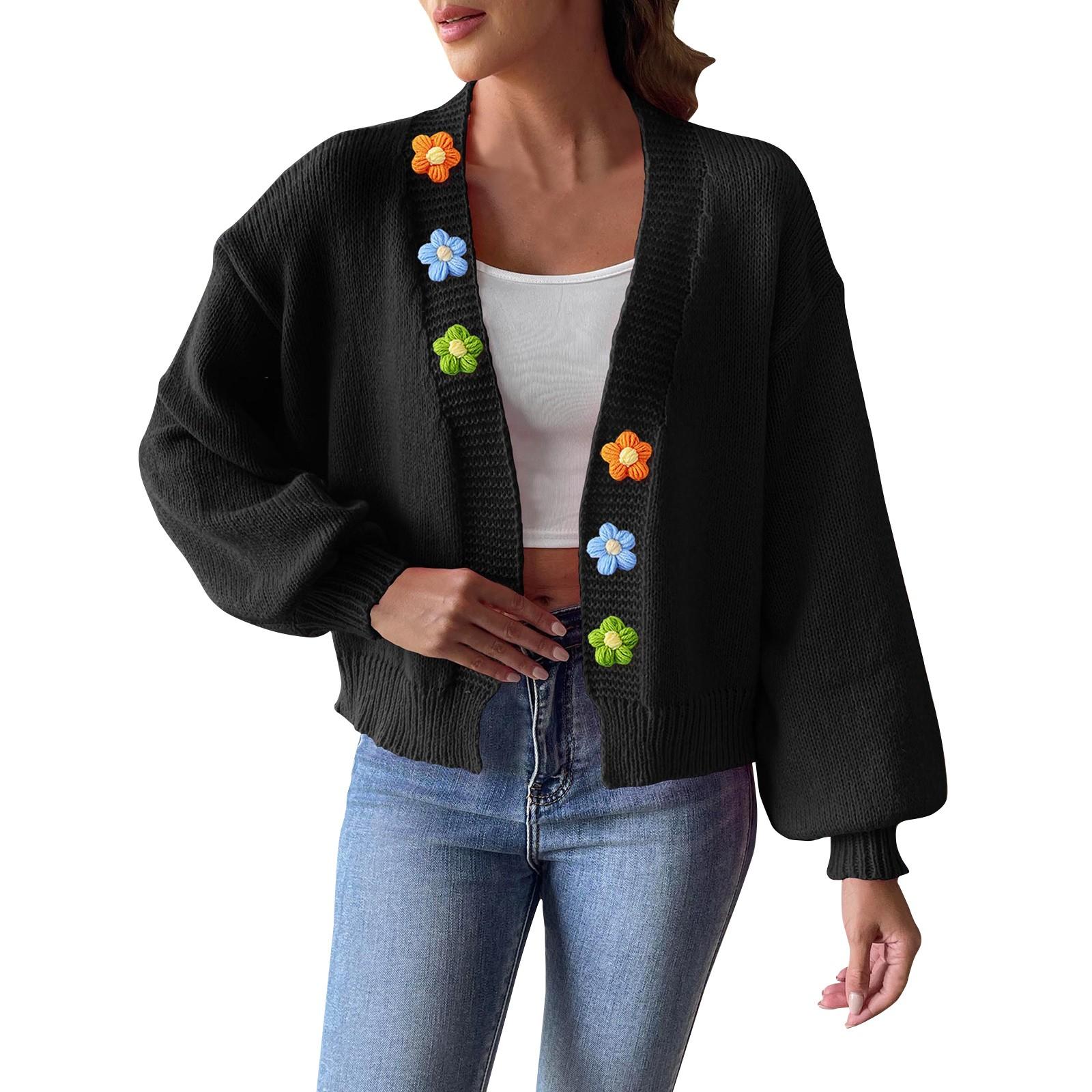 Женская и зимняя тканая кофта-свитер с крючком для рук, короткий кардиган без пуговиц L чёрный
Женская и зимняя тканая кофта-свитер с крючком для рук, короткий кардиган без пуговиц L чёрный