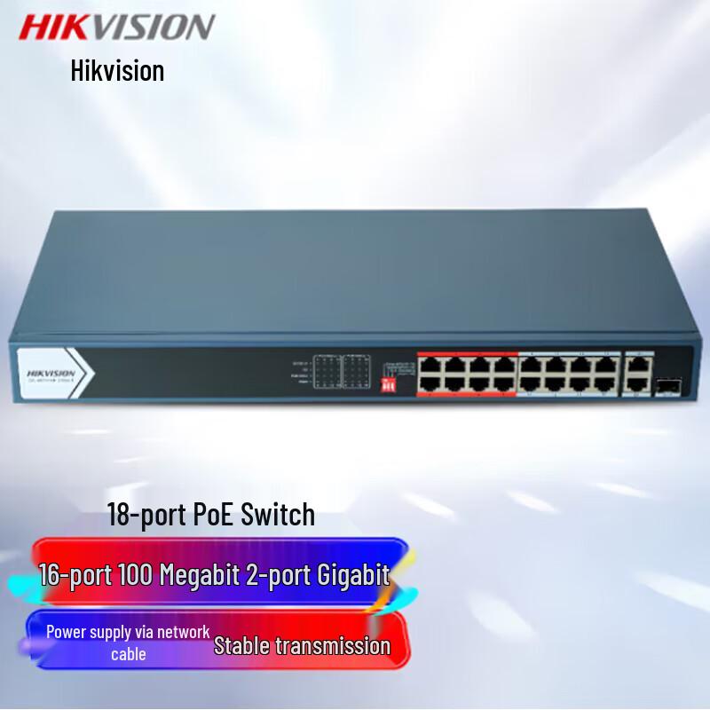 Hikvision DS-3E0318P-230W-E Gigabit Uplink High Power PoE Switch CN plug (adapter included)
Hikvision DS-3E0318P-230W-E Gigabit Uplink High Power PoE Switch CN plug (adapter included)