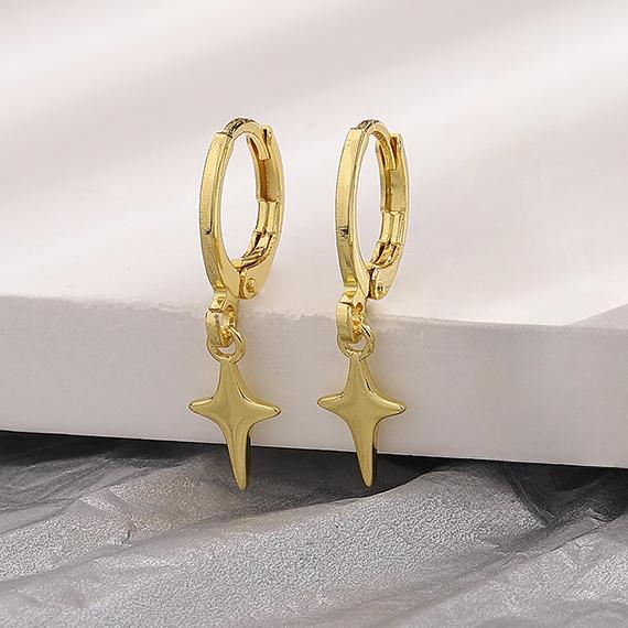 Punk Four Pointed Star Dangle Earrings for Women Hip Hop Stereoscopic Design Sense Cross Ear Buckle Earring Girl Party Jewelry
Punk Four Pointed Star Dangle Earrings for Women Hip Hop Stereoscopic Design Sense Cross Ear Buckle Earring Girl Party Jewelry