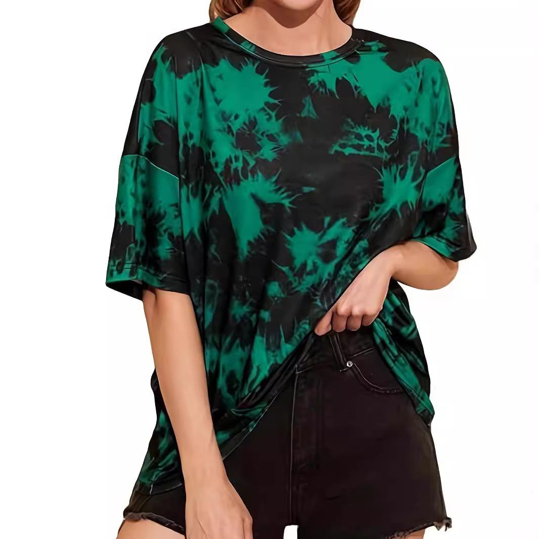 Street new short-sleeved T-shirt hipster pullover tie-dye loose round neck short-sleeved T-shirt women s clothing 1XL зелений
Street new short-sleeved T-shirt hipster pullover tie-dye loose round neck short-sleeved T-shirt women s clothing 1XL зелений