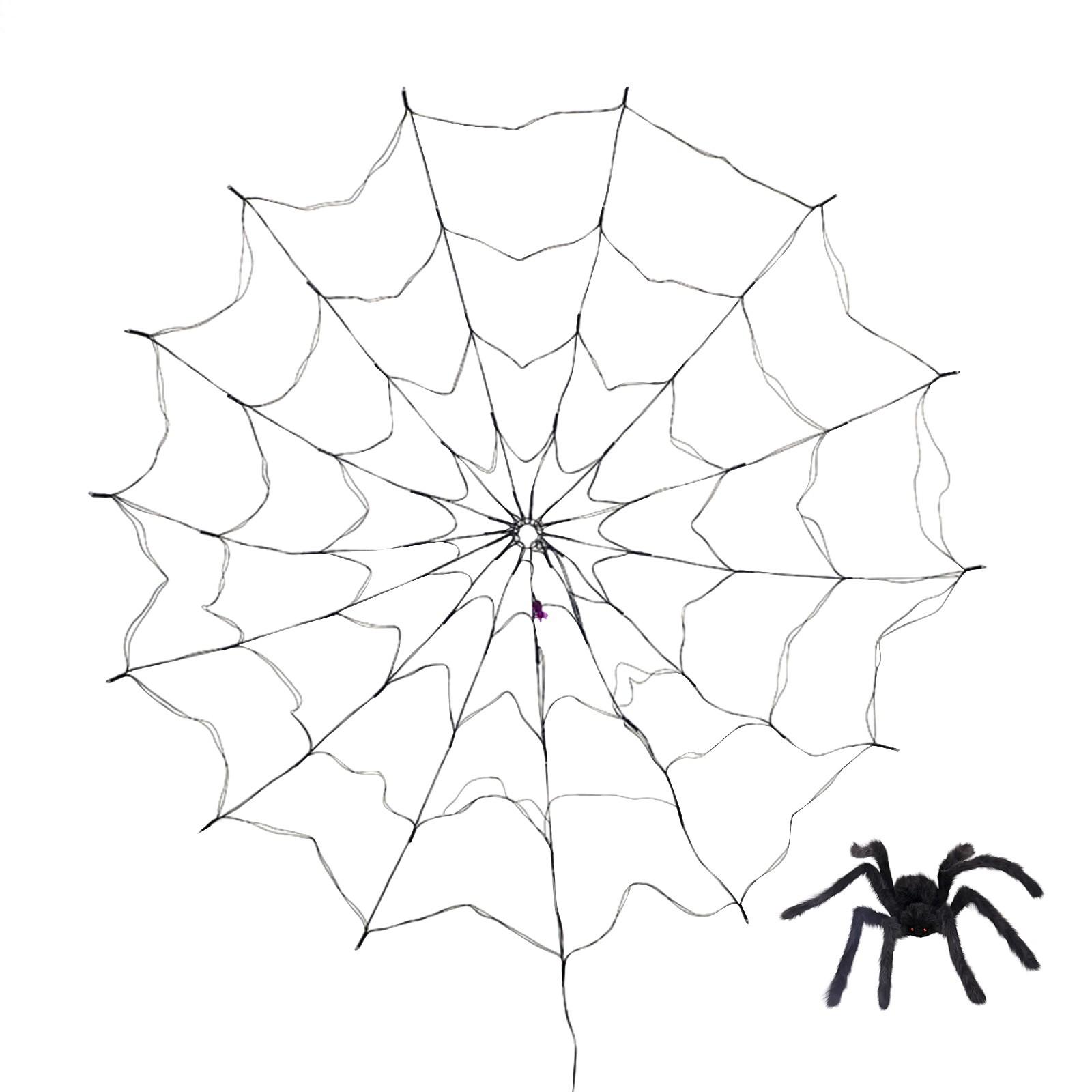 Large Halloween Spider Web Decoration with Giant Black Spider, Outdoor Indoor Yard Decor for Parties, Haunted House, Front Porch, Garden, and Lawn фиолетовый
Large Halloween Spider Web Decoration with Giant Black Spider, Outdoor Indoor Yard Decor for Parties, Haunted House, Front Porch, Garden, and Lawn фиолетовый