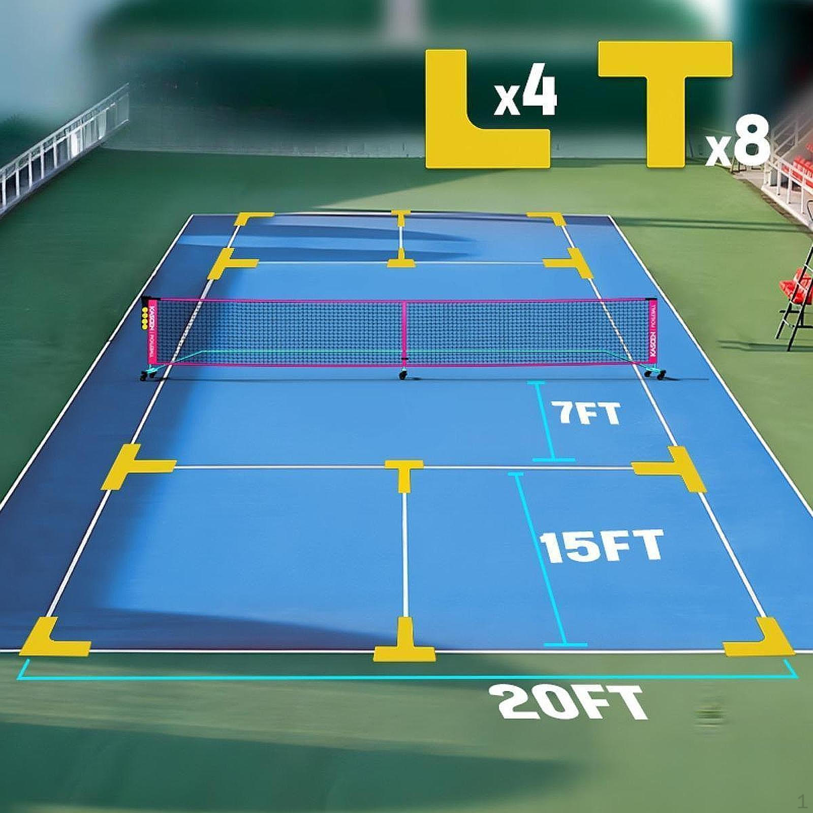 Pickleball Court Marker Set Throw Down Markers, Create Your Court, Lines Marking Border
Pickleball Court Marker Set Throw Down Markers, Create Your Court, Lines Marking Border