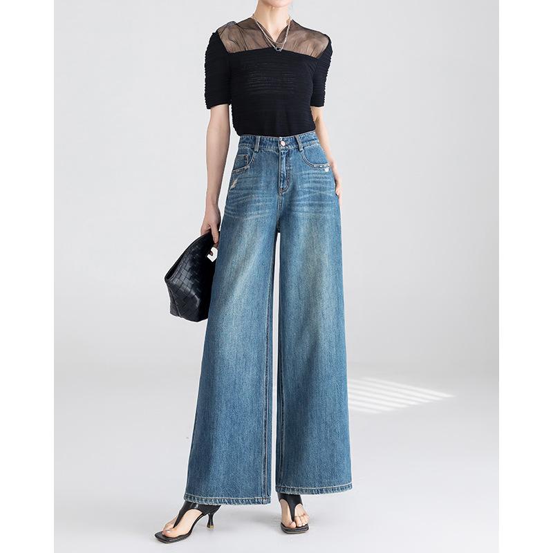 Yanrui Ранняя весна Новые хлопковые джинсы широкие брюки для женщин Модные свободные драпирующиеся с высокой талией Стройнящие прямые брюки S
Yanrui Ранняя весна Новые хлопковые джинсы широкие брюки для женщин Модные свободные драпирующиеся с высокой талией Стройнящие прямые брюки S