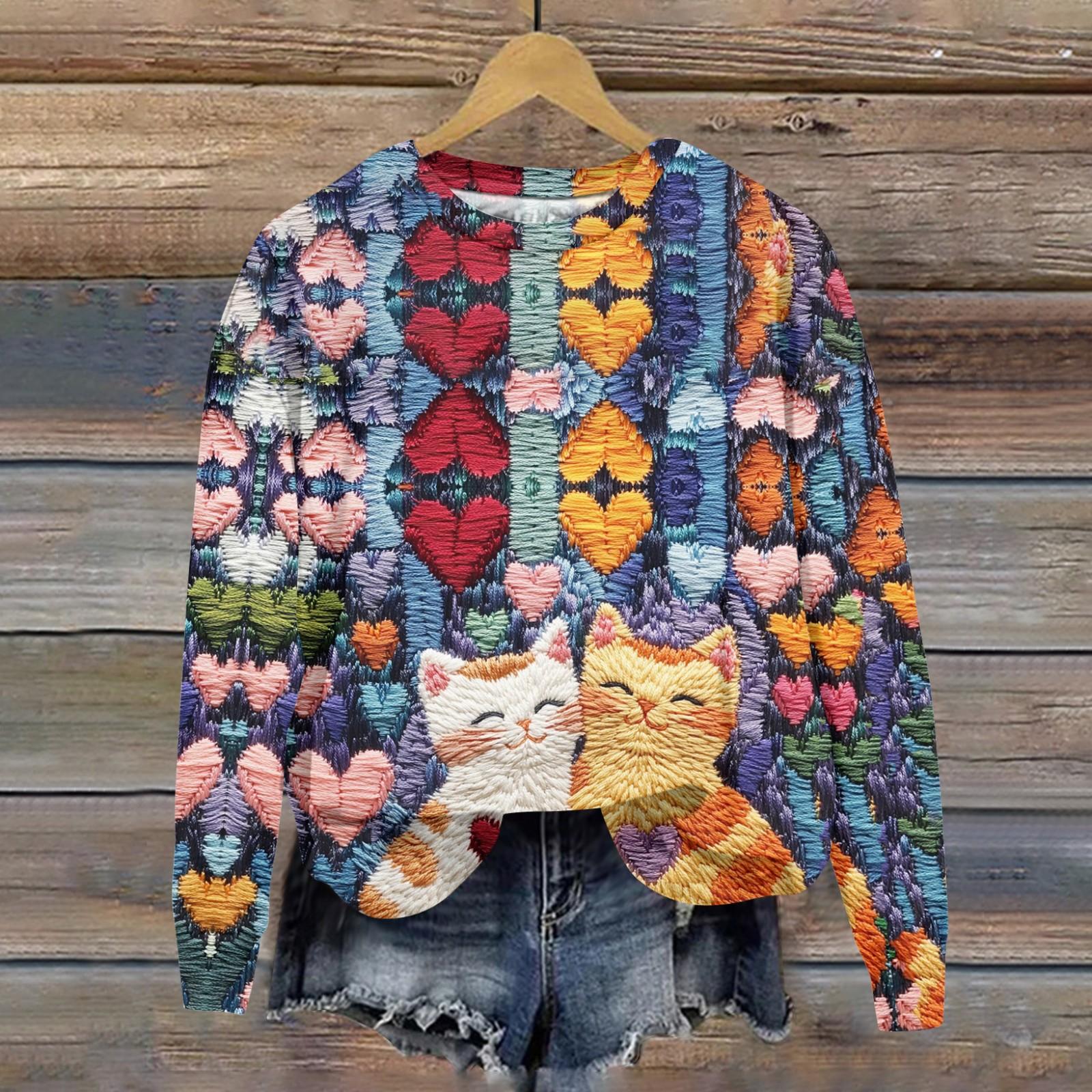 Женская свободная повседневная толстовка с круглым вырезом и длинными рукавами на День святого Валентина, модный топ с длинными рукавами XXXXL
Женская свободная повседневная толстовка с круглым вырезом и длинными рукавами на День святого Валентина, модный топ с длинными рукавами XXXXL