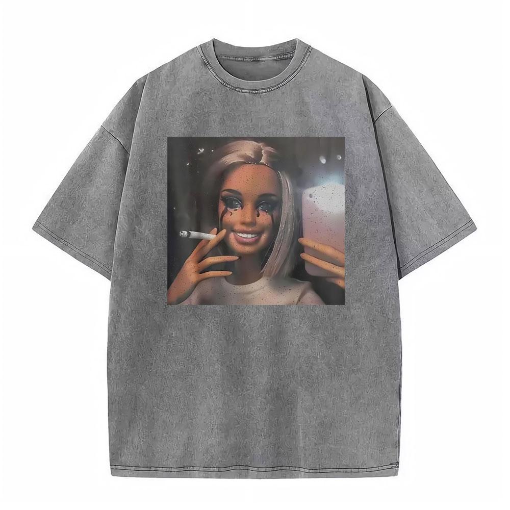 Distressed Doll Face Meme Printed T Shirts Unisex Women Vintage Washed Fashion Cotton T Shirt Streetwear Short Sleeve Tshirts S
Distressed Doll Face Meme Printed T Shirts Unisex Women Vintage Washed Fashion Cotton T Shirt Streetwear Short Sleeve Tshirts S