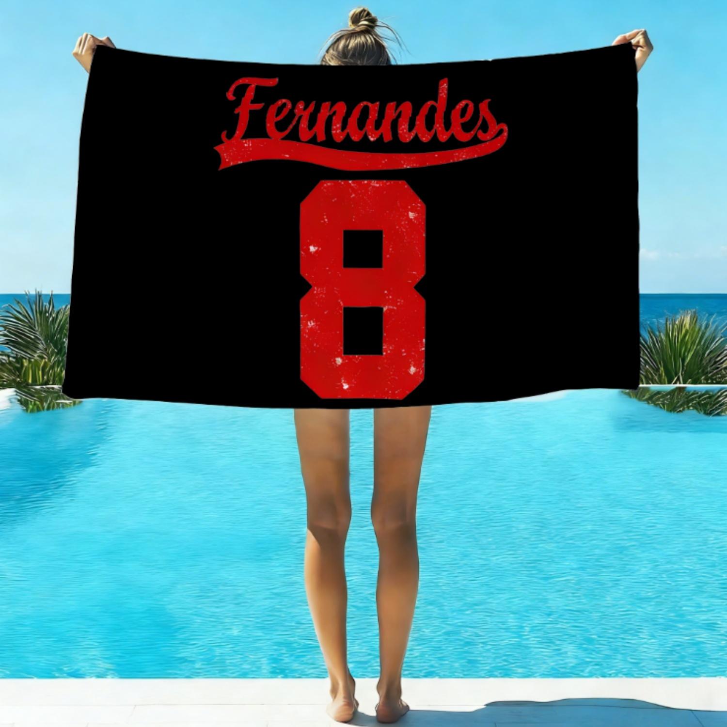 Fernandes No 8 Fan Exclusive Quick Dry Beach Towel Soft Comfortable Skin Friendly Multi-Size Flat Print Design for Pool Camping W40*H60(CM)
Fernandes No 8 Fan Exclusive Quick Dry Beach Towel Soft Comfortable Skin Friendly Multi-Size Flat Print Design for Pool Camping W40*H60(CM)