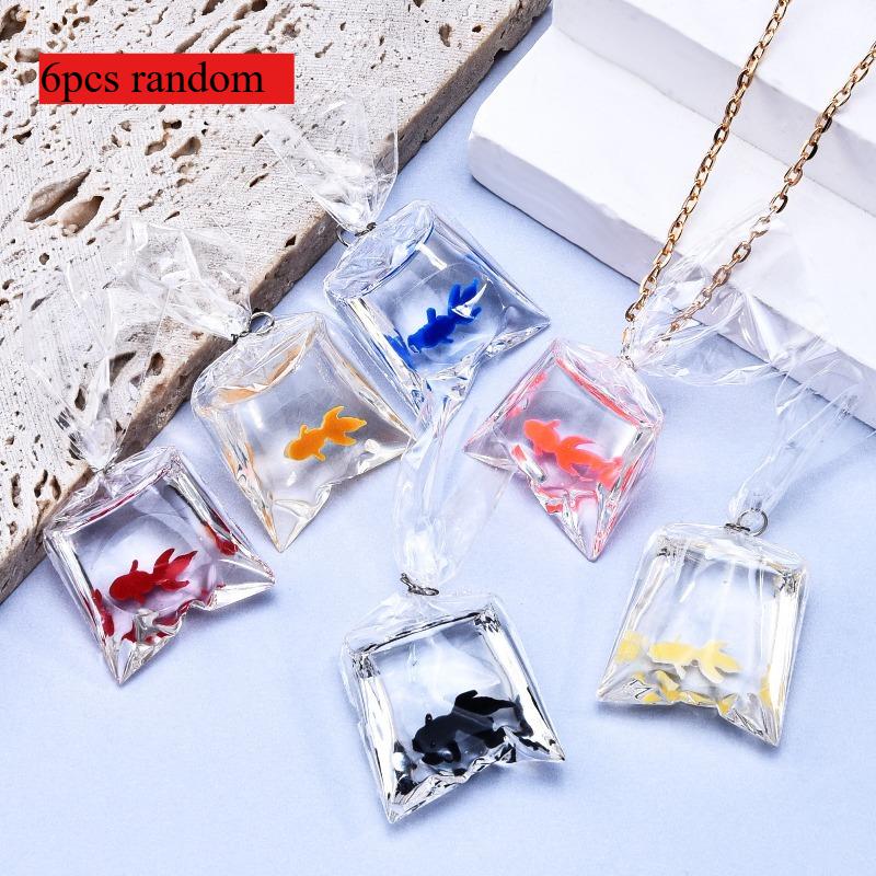 6pcs Creative Mini Practical Transparent Resin Fish-shaped Bag Pendant Handcrafted DIY Accessories For Bags And Keychains
6pcs Creative Mini Practical Transparent Resin Fish-shaped Bag Pendant Handcrafted DIY Accessories For Bags And Keychains