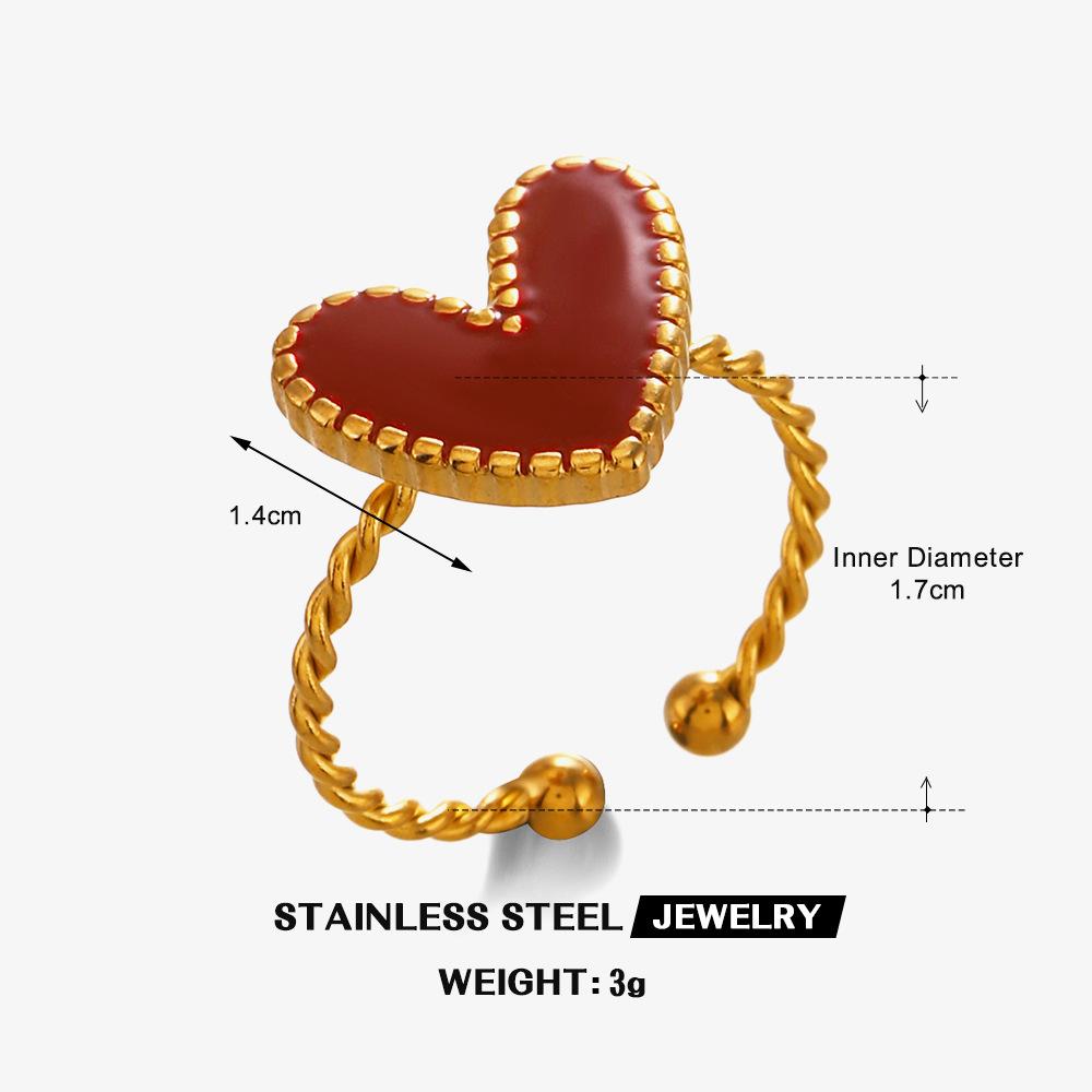White Red Black Enamel Heart Open Ring Women Trendy Aadjustable Finger Rings Minimalist Sweet Zircon Gift Wholesale Open
White Red Black Enamel Heart Open Ring Women Trendy Aadjustable Finger Rings Minimalist Sweet Zircon Gift Wholesale Open