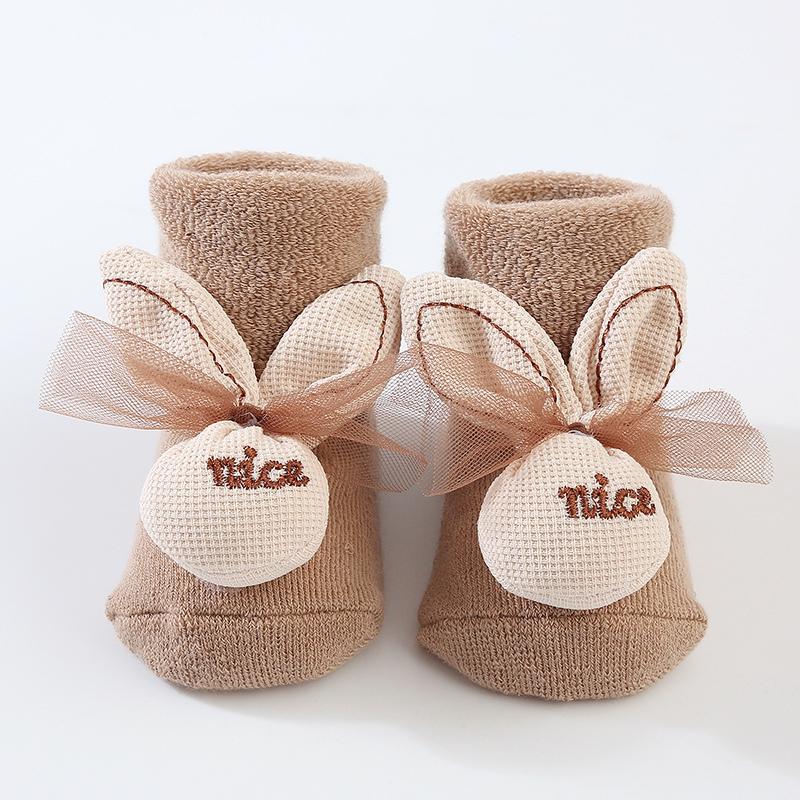 Детские носки для мальчиков и девочек, детские носки, нескользящие носки для малышей, милые детские носки с цветочным бантом M