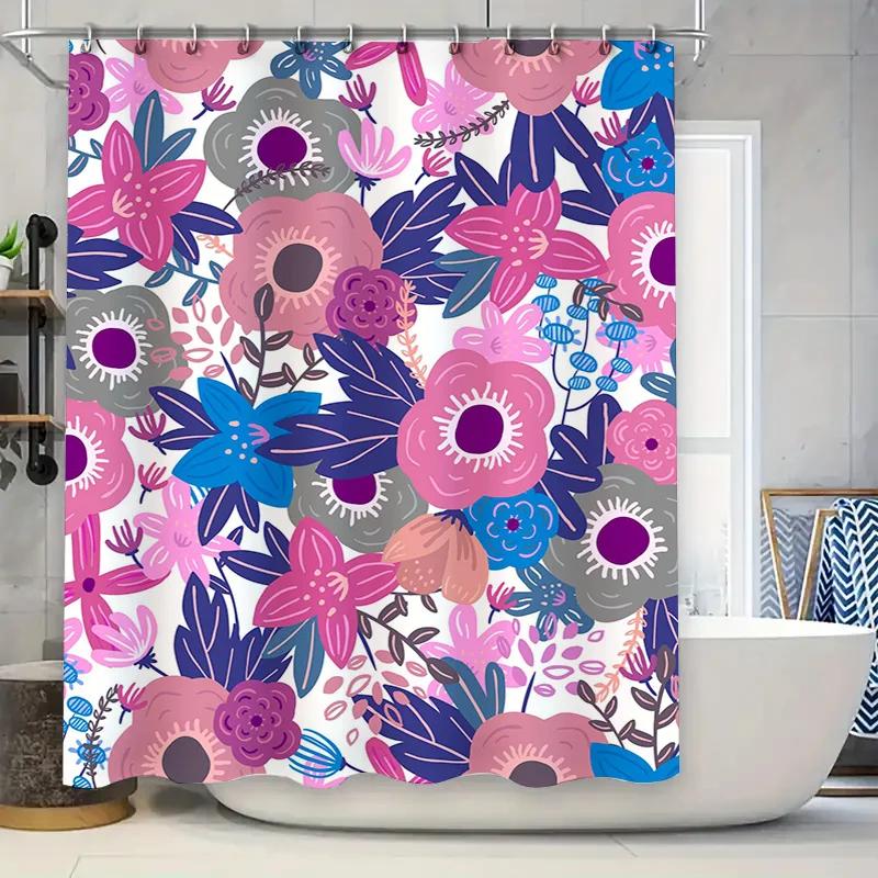 Purple Pink Flowers Waterproof Shower Curtain Decorative Washable Bath Mat Home Decoration Wall Hanging For Bathroom Size Custom W60H190(CM)-1 Pcs
Purple Pink Flowers Waterproof Shower Curtain Decorative Washable Bath Mat Home Decoration Wall Hanging For Bathroom Size Custom W60H190(CM)-1 Pcs