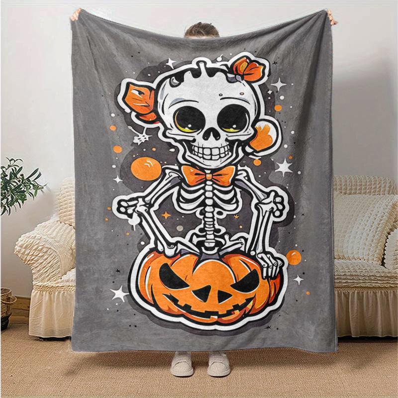 1pc Pumpkin Skeleton Themed Blanket Cute Design for Room Decor, Soft Perfect as Birthday Gift or 80x120cm
1pc Pumpkin Skeleton Themed Blanket Cute Design for Room Decor, Soft Perfect as Birthday Gift or 80x120cm