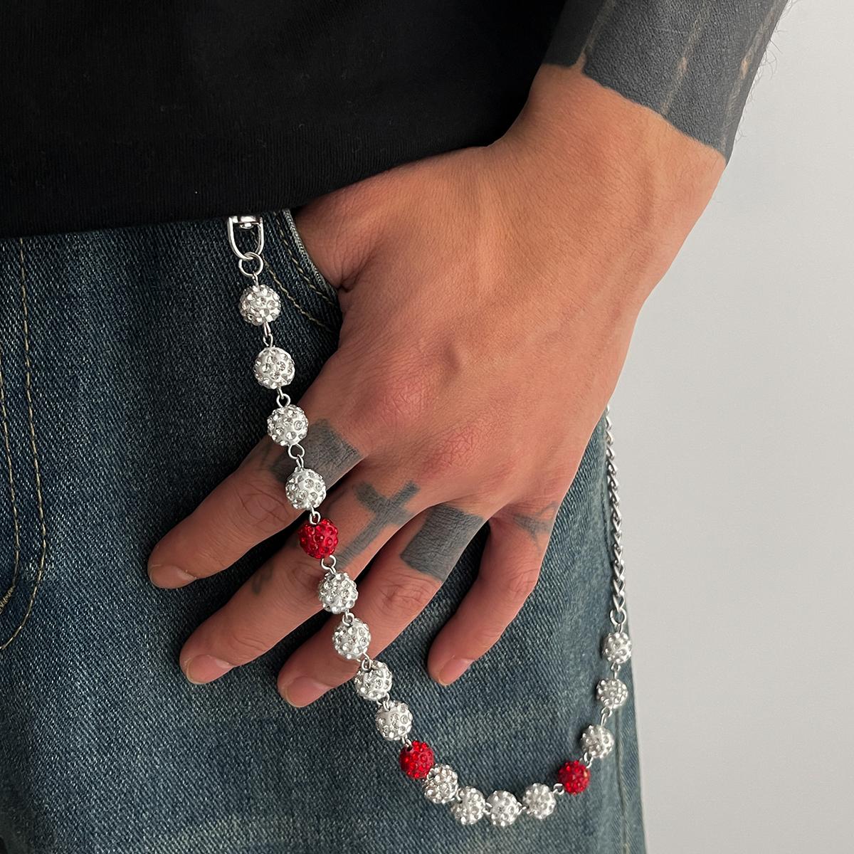 SHIXIN Hip Hop Colorful Rhinestone Round Ball Pants Chain Men Women Rock Layed Beads Jeans Waist Chain Unisex Y2K Street Jewelry красный
SHIXIN Hip Hop Colorful Rhinestone Round Ball Pants Chain Men Women Rock Layed Beads Jeans Waist Chain Unisex Y2K Street Jewelry красный
