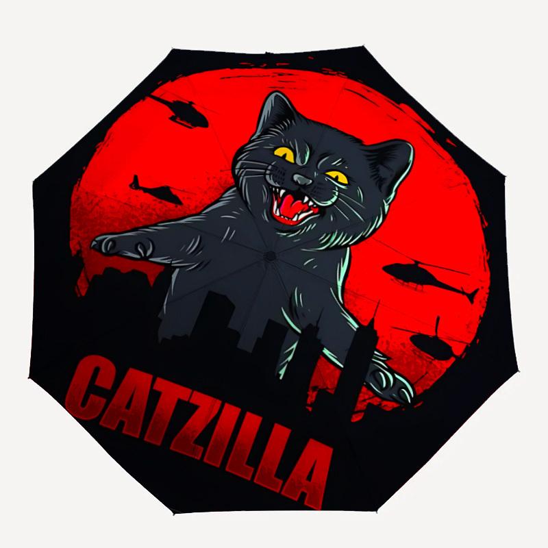 1pc Catzilla, Horror Automatic Open/Close Folding Umbrella, Windproof 8 Rib Construction, Lightweight Travel Umbrella for Women/Men,a0902100
1pc Catzilla, Horror Automatic Open/Close Folding Umbrella, Windproof 8 Rib Construction, Lightweight Travel Umbrella for Women/Men,a0902100