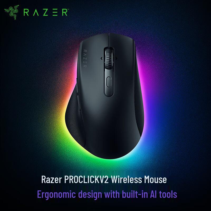 Razer Pro Click V2 Wireless Ergonomic Mouse
Razer Pro Click V2 Wireless Ergonomic Mouse
