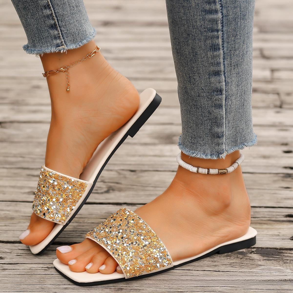Women s Black Beaded Flat Slide Sandals Summer Square Toe Slip On Slippers Plus Size Party Dress Shoes 42EU/CN43 золотий
Women s Black Beaded Flat Slide Sandals Summer Square Toe Slip On Slippers Plus Size Party Dress Shoes 42EU/CN43 золотий