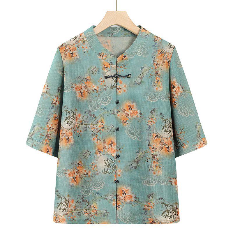 Plus Size Retro Floral Cotton Linen Shirt for Women - Seven-Point Sleeve, Loose Fit, Perfect for Middle-Aged and Elderly Moms XL (45-53 kg) зелёный
Plus Size Retro Floral Cotton Linen Shirt for Women - Seven-Point Sleeve, Loose Fit, Perfect for Middle-Aged and Elderly Moms XL (45-53 kg) зелёный