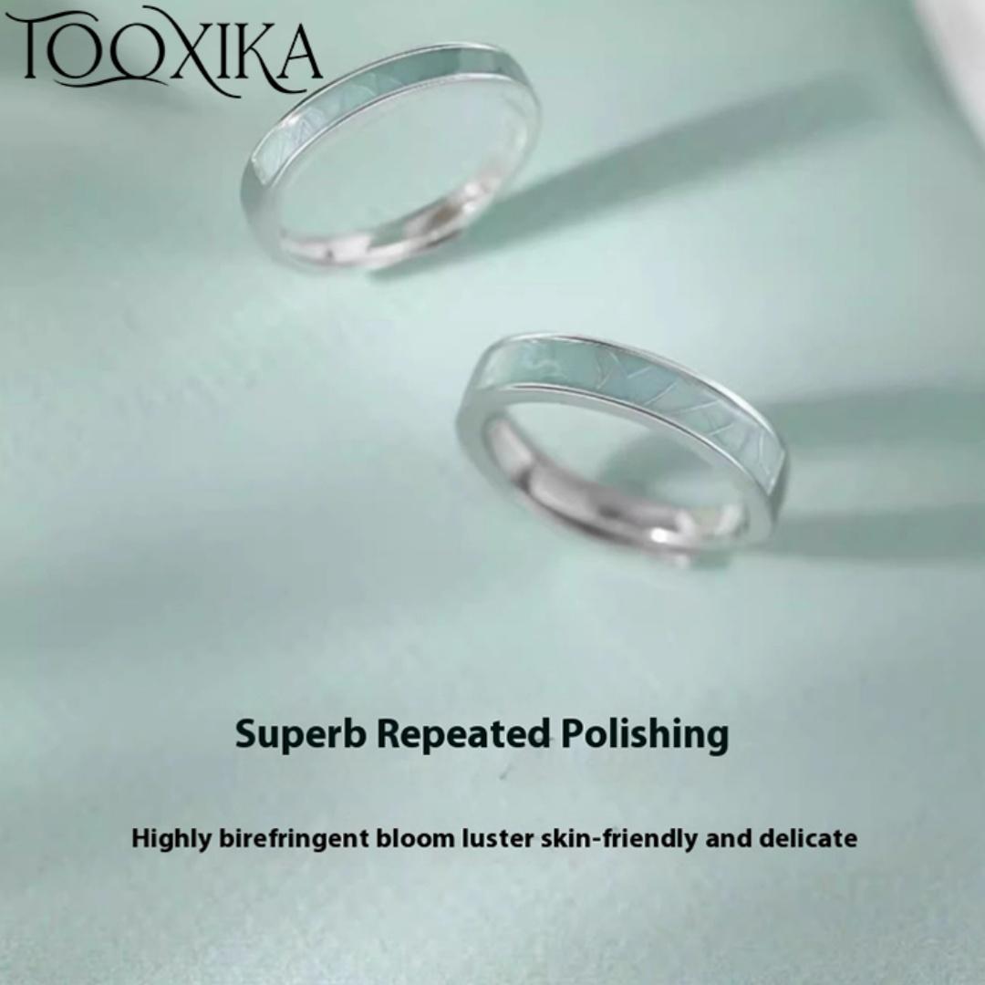 Tooxika Blue And White Porcelain Couple Rings For Men And Women Couple Rings Niche Light Luxury Advanced Movable Mouth Adjustable
Tooxika Blue And White Porcelain Couple Rings For Men And Women Couple Rings Niche Light Luxury Advanced Movable Mouth Adjustable