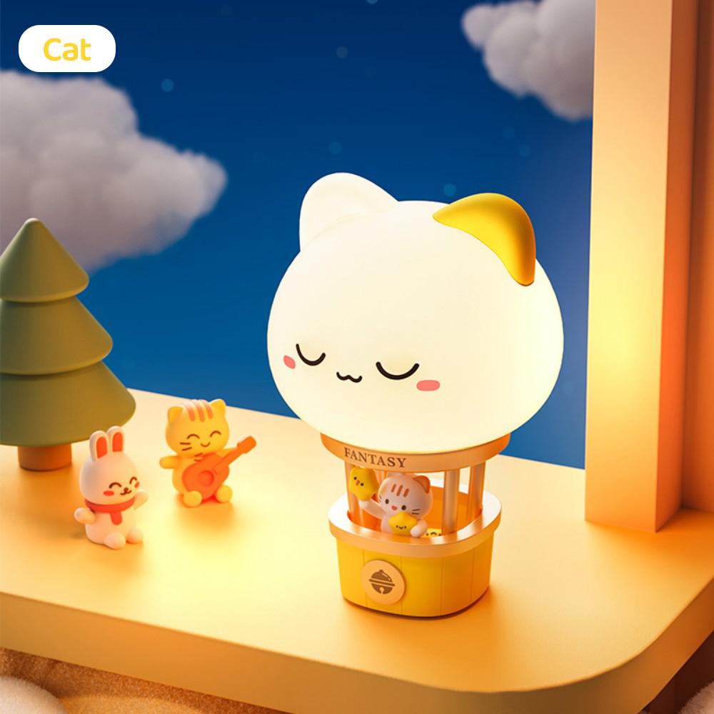 Hot Air Balloon Night Light 3 Level Brightness Panda Cat Sleeping Beside Lamp Rechargeable Christmas Light For Kids Baby Room
Hot Air Balloon Night Light 3 Level Brightness Panda Cat Sleeping Beside Lamp Rechargeable Christmas Light For Kids Baby Room