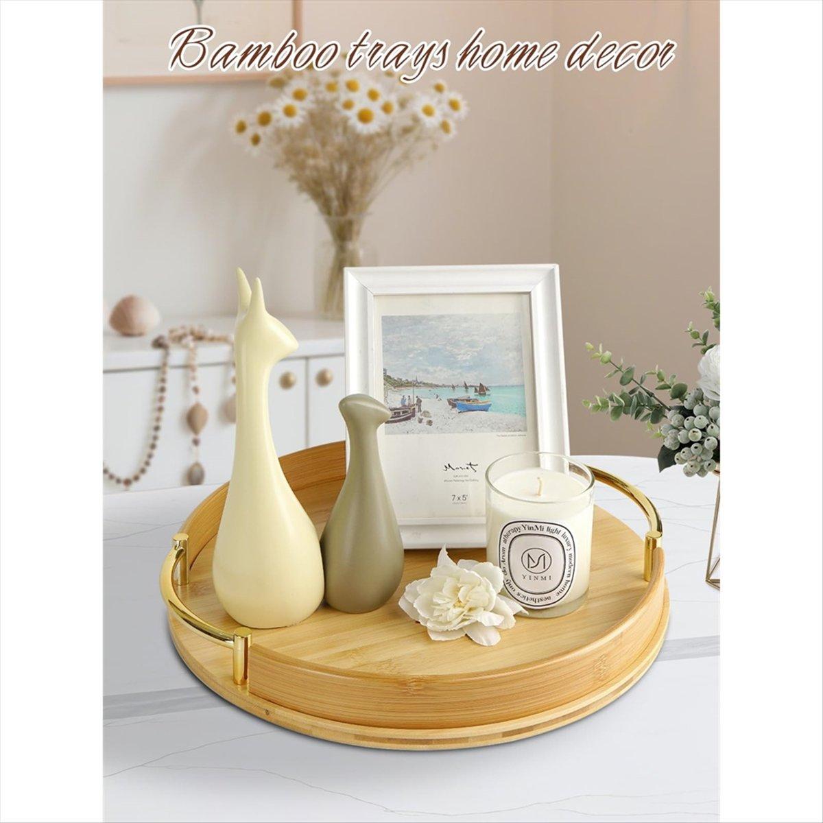 BHBL 14Inch Round Bamboo Serving Tray with Handles - Decorative Tray,Breakfast Tray, Coffee Table Tray, Ottoman Tray,Kitchen China Mainland
BHBL 14Inch Round Bamboo Serving Tray with Handles - Decorative Tray,Breakfast Tray, Coffee Table Tray, Ottoman Tray,Kitchen China Mainland