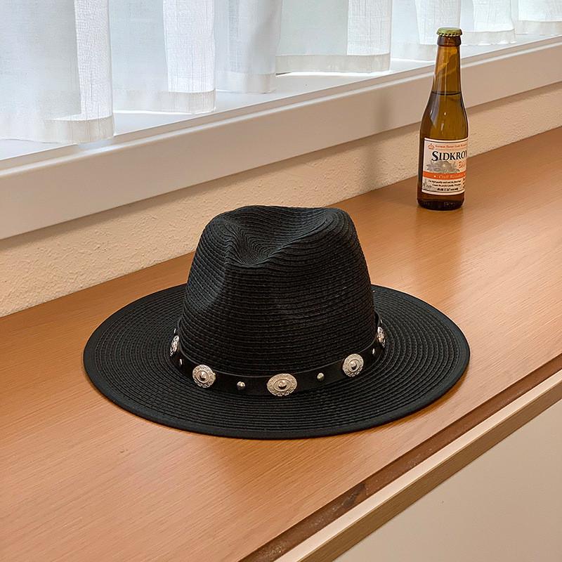 British Retro Sun Hat For Women Men With Wide Brim Parasol Straw Cap For Summer Outdoor Sun Protection чорний
British Retro Sun Hat For Women Men With Wide Brim Parasol Straw Cap For Summer Outdoor Sun Protection чорний