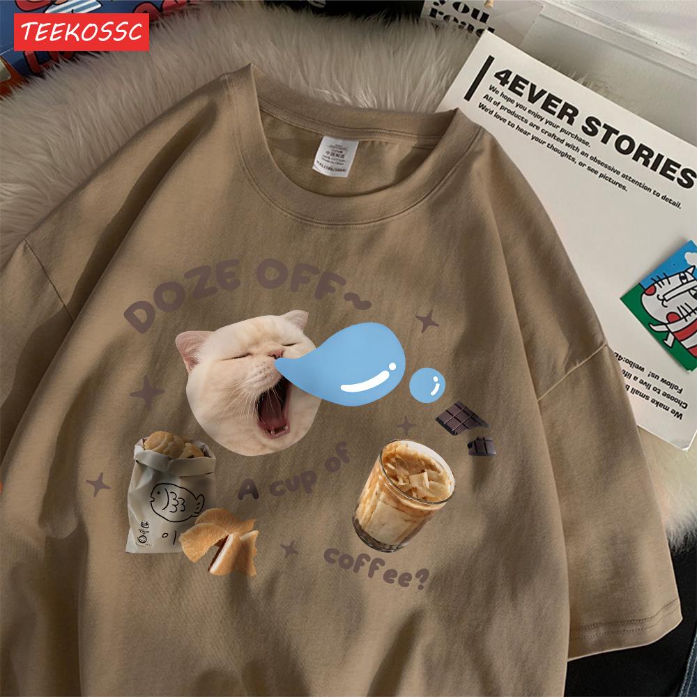 Trend Cotton WomenS TShirts Sleepy Cat American Retro Cute Printed Streetwear Soft Breathable Oversize Summer Female Clothes S
Trend Cotton WomenS TShirts Sleepy Cat American Retro Cute Printed Streetwear Soft Breathable Oversize Summer Female Clothes S