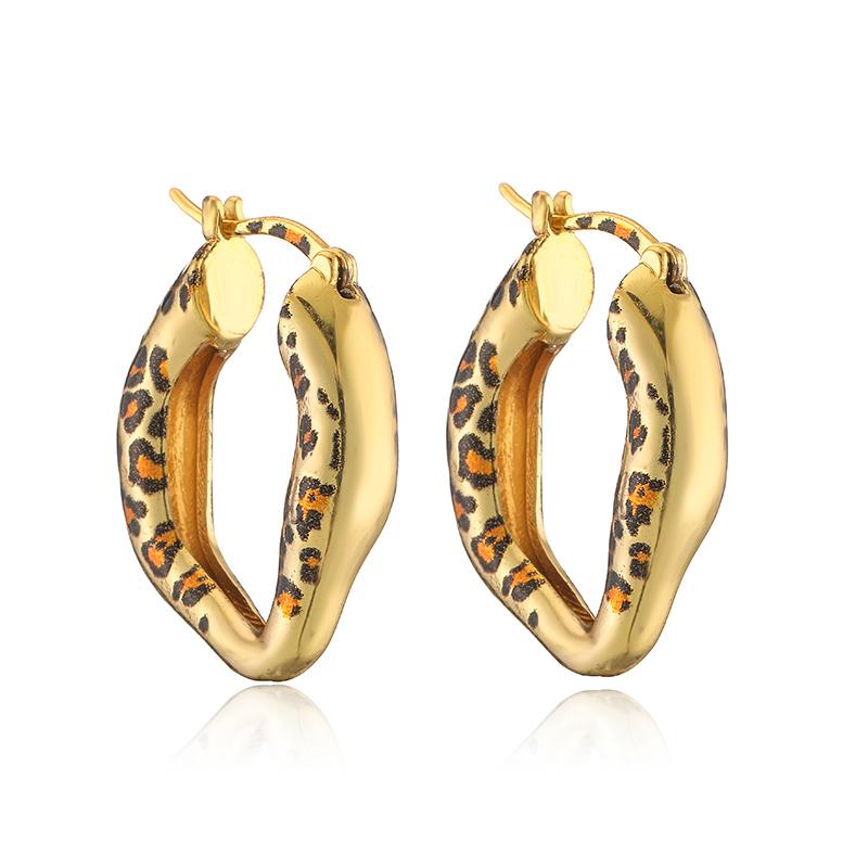 Hecheng,Leopard Pattern Snake Pattern Neutral 18K Golden Plated Zircon Metal Earrings Stainless Steel Necklace 1 Piece Other
Hecheng,Leopard Pattern Snake Pattern Neutral 18K Golden Plated Zircon Metal Earrings Stainless Steel Necklace 1 Piece Other