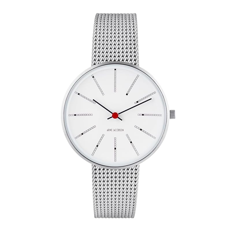ARNE JACOBSEN watch 34mm nordic design Daily life waterproof (Quiet design without second hand) BANKERS 53101-1608 white silver mesh belt
ARNE JACOBSEN watch 34mm nordic design Daily life waterproof (Quiet design without second hand) BANKERS 53101-1608 white silver mesh belt