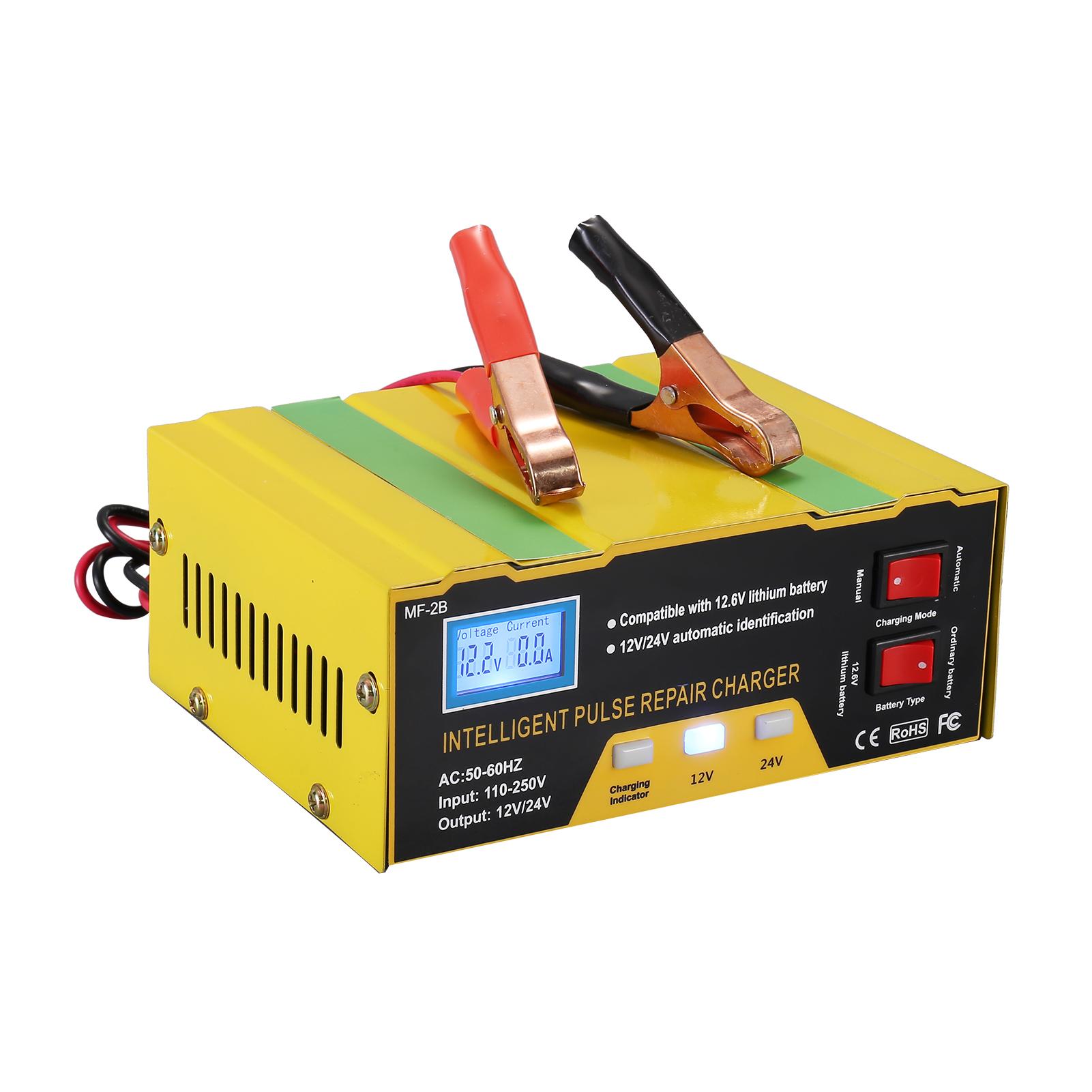 12V/24V Battery Charger Intelligent Pulse Repair Type Charger With Digital Display For Car Cell Motorcycle Battery US Plug жовтий
12V/24V Battery Charger Intelligent Pulse Repair Type Charger With Digital Display For Car Cell Motorcycle Battery US Plug жовтий