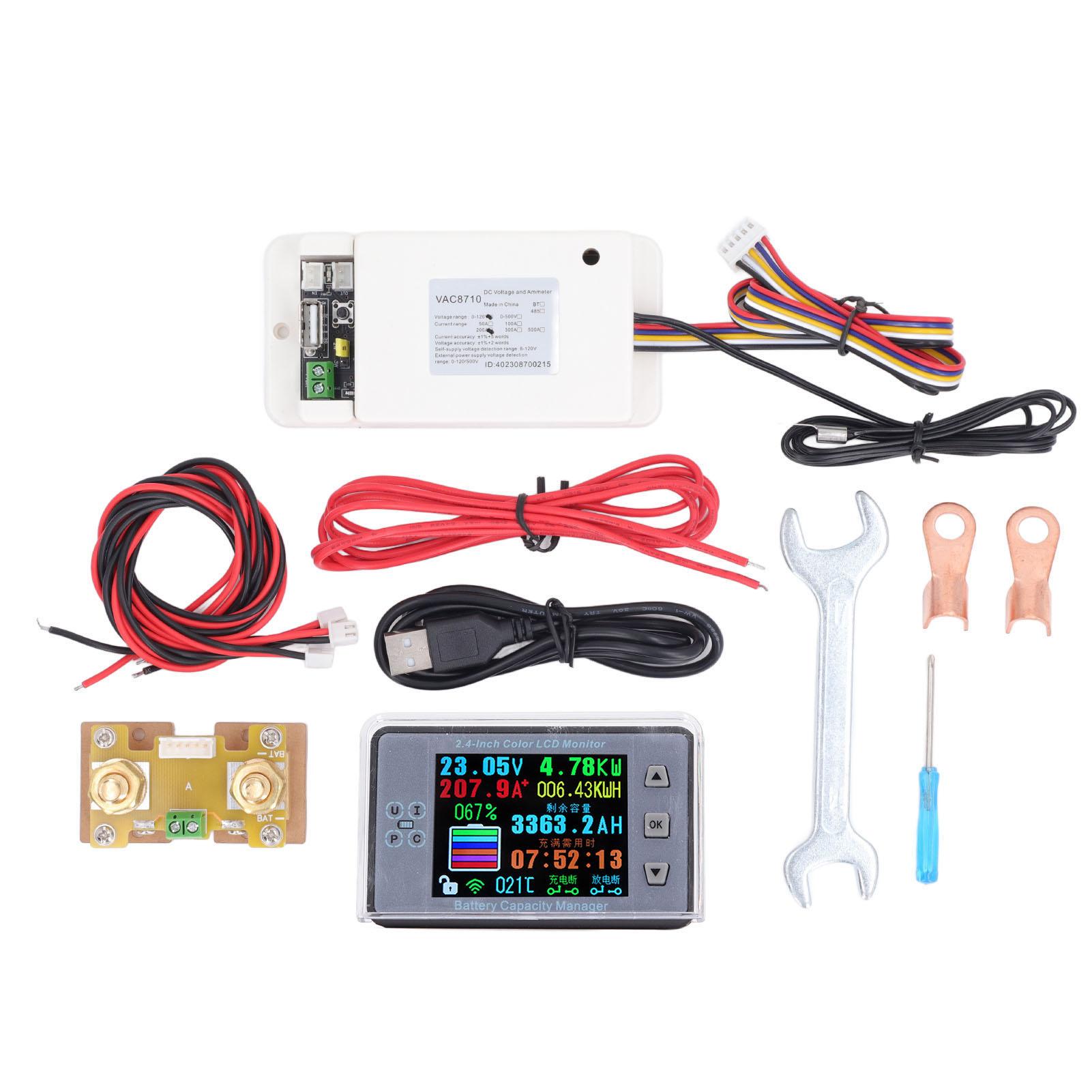 Multifunctional Battery Monitor 2.4 Inch Color Screen Voltage Current Capacity Coulomb Meter for RV
Multifunctional Battery Monitor 2.4 Inch Color Screen Voltage Current Capacity Coulomb Meter for RV