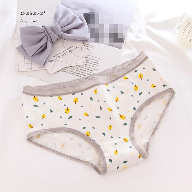 Модные унисекс милые удобные 2018 новые мягкие трусы горячая распродажа печатные рекламные женские хлопковые высококачественные 1 шт нижнее белье L XL для девочек дышащие L