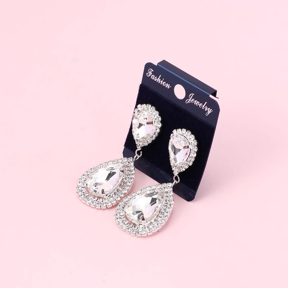 Crystal Sparking Tear Drop Earrings Bridal Long Earrings Wedding Accessories Jewelry
Crystal Sparking Tear Drop Earrings Bridal Long Earrings Wedding Accessories Jewelry
