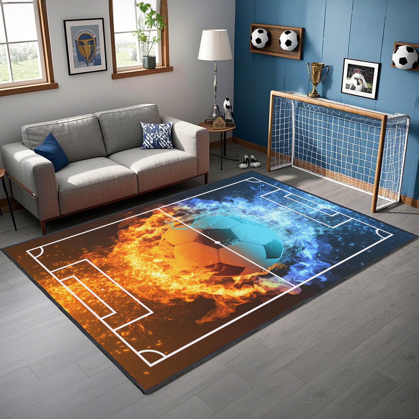 Soccer Rug for Bedroom,3 x5 Polyester Non-Slip Sports Rug for Living Room Game Area and Soccer Room Decor 100cm x 120cm
Soccer Rug for Bedroom,3 x5 Polyester Non-Slip Sports Rug for Living Room Game Area and Soccer Room Decor 100cm x 120cm