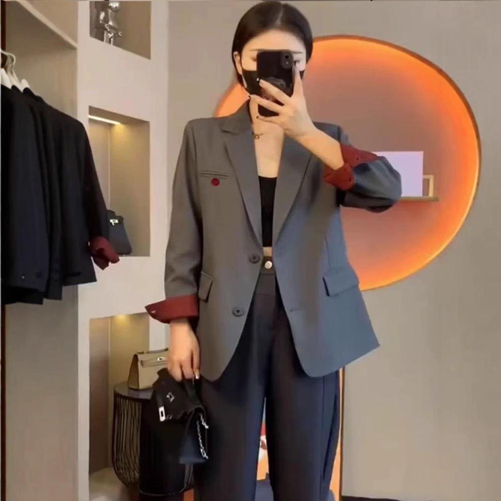 Women s High-End Color-Block Suit Jacket - 2025 Spring Fashion, Loose Fit, Back-Split, Slim Fit, Trendy Style M
Women s High-End Color-Block Suit Jacket - 2025 Spring Fashion, Loose Fit, Back-Split, Slim Fit, Trendy Style M