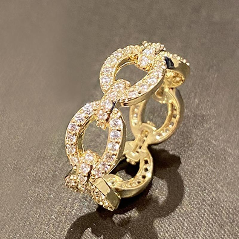 Huitan Chain Linked Design Finger Rings for Women Full with Dazzling Cubic Zirconia Statement Female Wedding Accessories Zircon 10
Huitan Chain Linked Design Finger Rings for Women Full with Dazzling Cubic Zirconia Statement Female Wedding Accessories Zircon 10