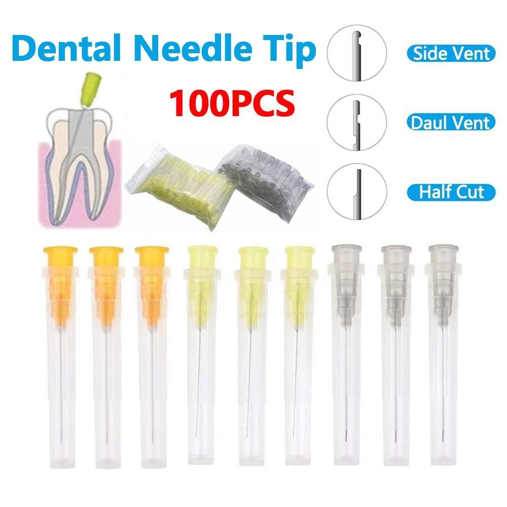 100Pcs Double Side Vent Dental Washing Needle Tip Side Notch Irrigation Needle Lab Supplies Yellow Half Cut 30G
100Pcs Double Side Vent Dental Washing Needle Tip Side Notch Irrigation Needle Lab Supplies Yellow Half Cut 30G